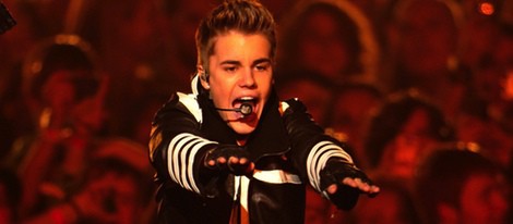 Justin Bieber durante su actuación en los MTV Europe Music Awards 2011