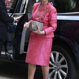 La Reina Sofía llegando a la Misa de Pascua del 2017 en Palma