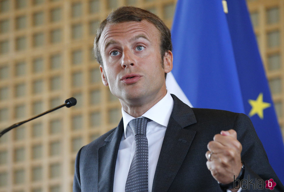 Emmanuel Macron durante su nombramiento como ministro de Economía de Francia