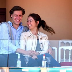 Alexandra de Hannover y Ben-Sylvester ríen divertidos en la final del Master 1000 de Monte-Carlo 2017