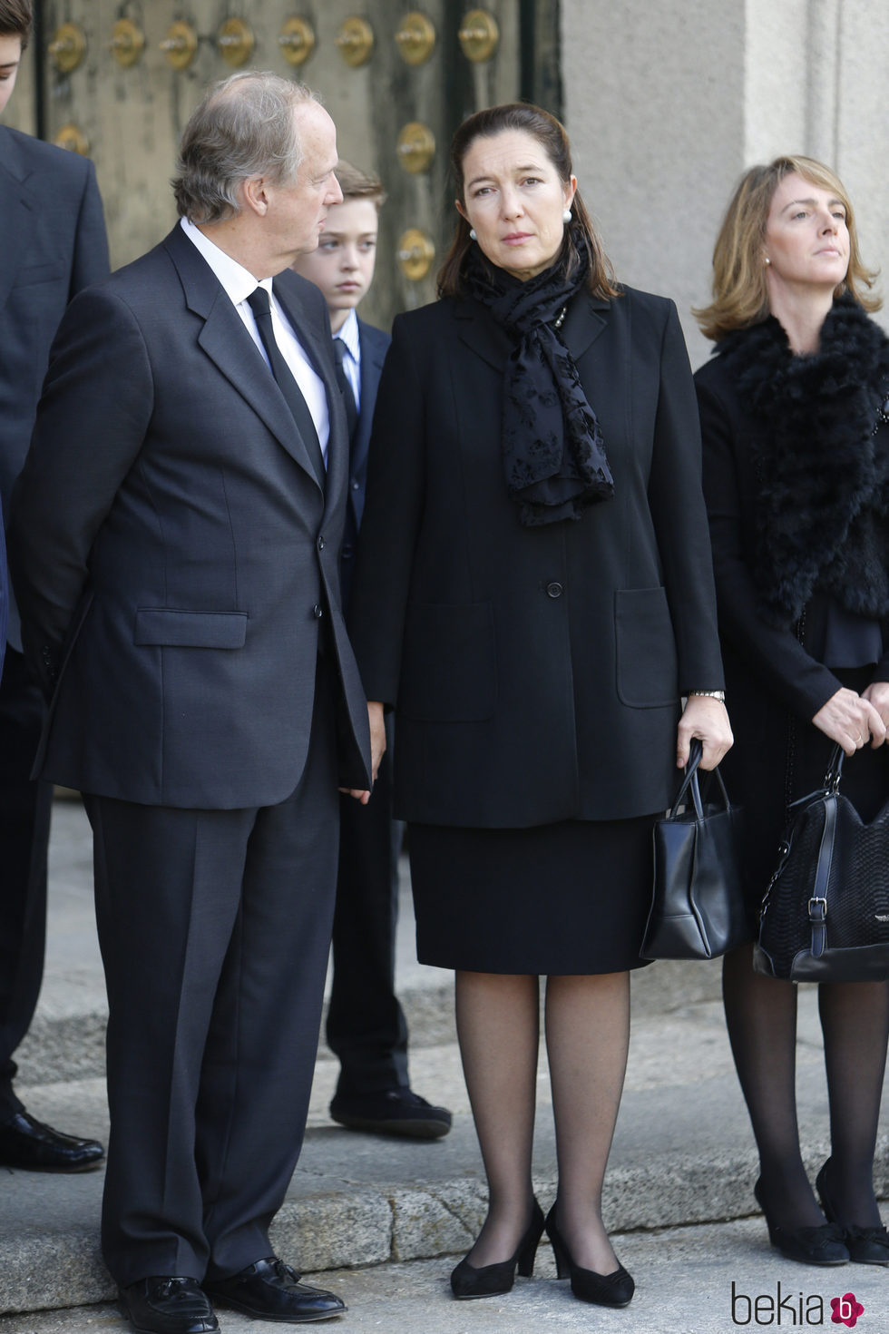 María Borbón Dos Sicilias durante el funeral de su padre, el duque de Calabria