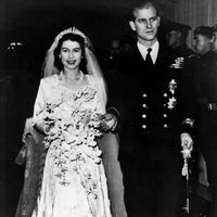 La Reina Isabel y el Duque de Edimburgo en su boda