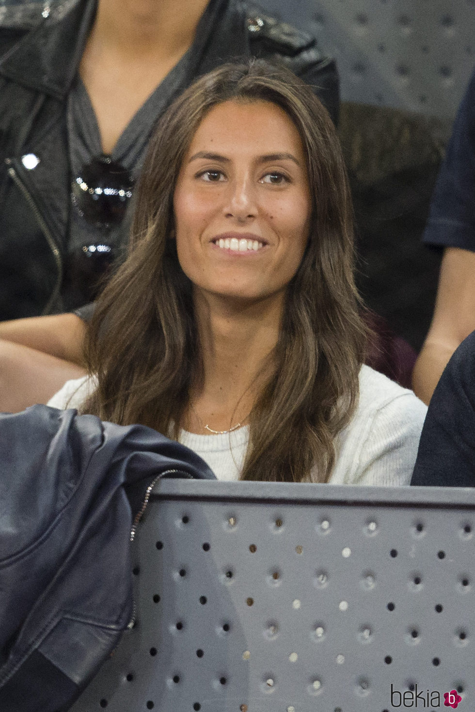 Ana Boyer apoya a Fernando Verdasco durante su partido de tenis