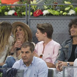 Arancha de Benito con sus hijos y Agustín Etienne en el Mutua Madrid Open 2017