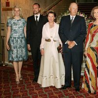 Los Reyes Juan Carlos y Sofía con los Reyes Harald y Sonia de Noruega y los Príncipes Haakon y Mette-Marit de Noruega