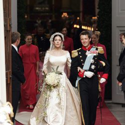 Federico y Mary de Dinamarca en su boda