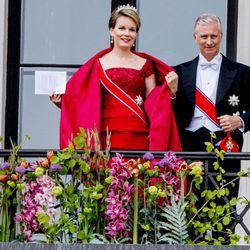 Felipe y Matilde de Bélgica en el 80 cumpleaños de Harald y Sonia de Noruega
