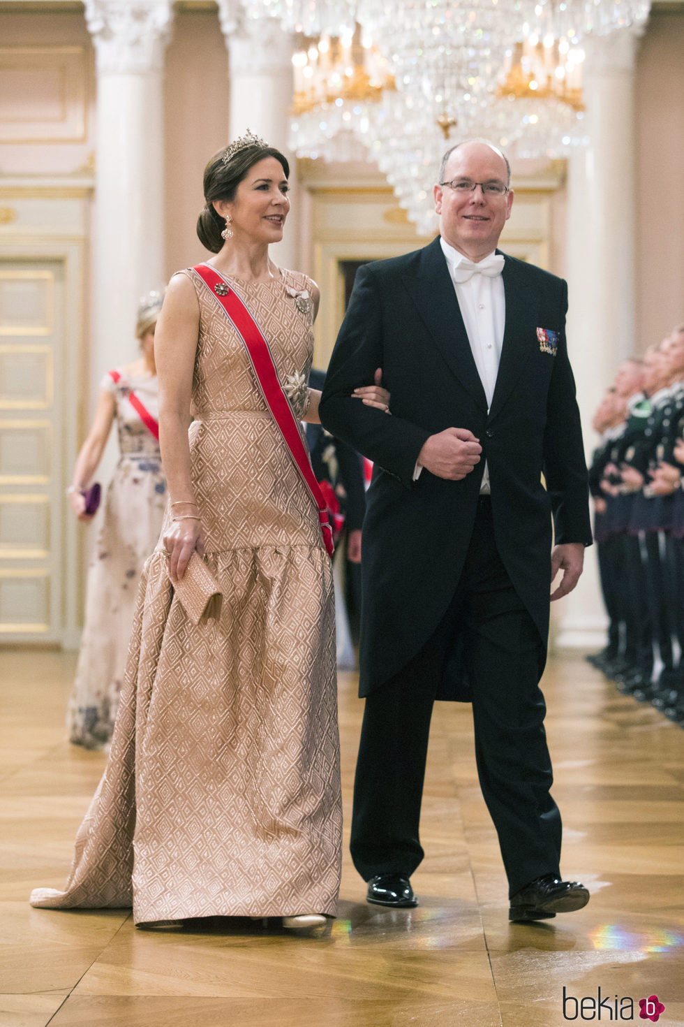 Alberto de Monaco y Mary de Dinamarca en una cena de gala por el 80 cumpleaños de los Reyes de Noruega
