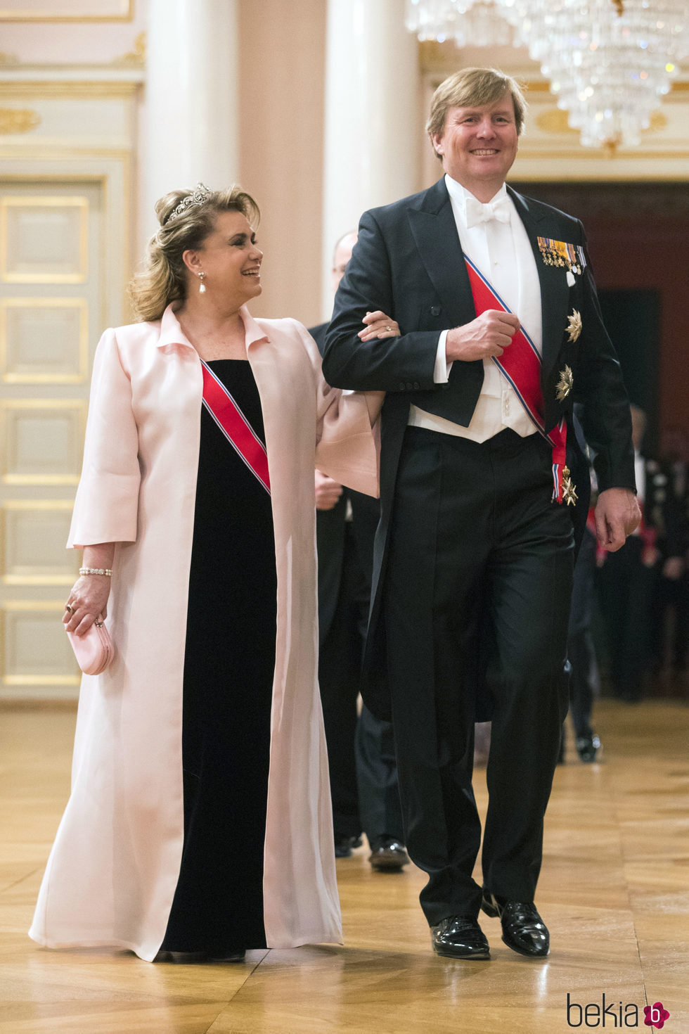 María Teresa de Luxemburgo y Guillermo Alejandro de Holanda en una cena de gala por el 80 cumpleaños de los Reyes de Noruega