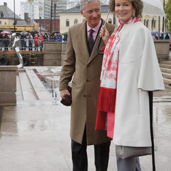 El Rey Felipe y la Reina Matilde de Bélgica en el 80 cumpleaños de Harald y Sonia de Noruega