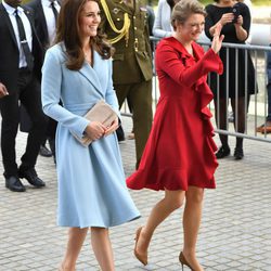 Kate Middleton y la Princesa Stephanie acudiendo a un acto en Luxemburgo