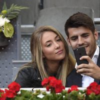 Álvaro Morata y Alice Campello en el Open de Madrid 2017