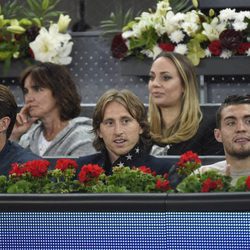Sergio Ramos, Luka Modric y Kovacevi en el Open de Madrid 2017