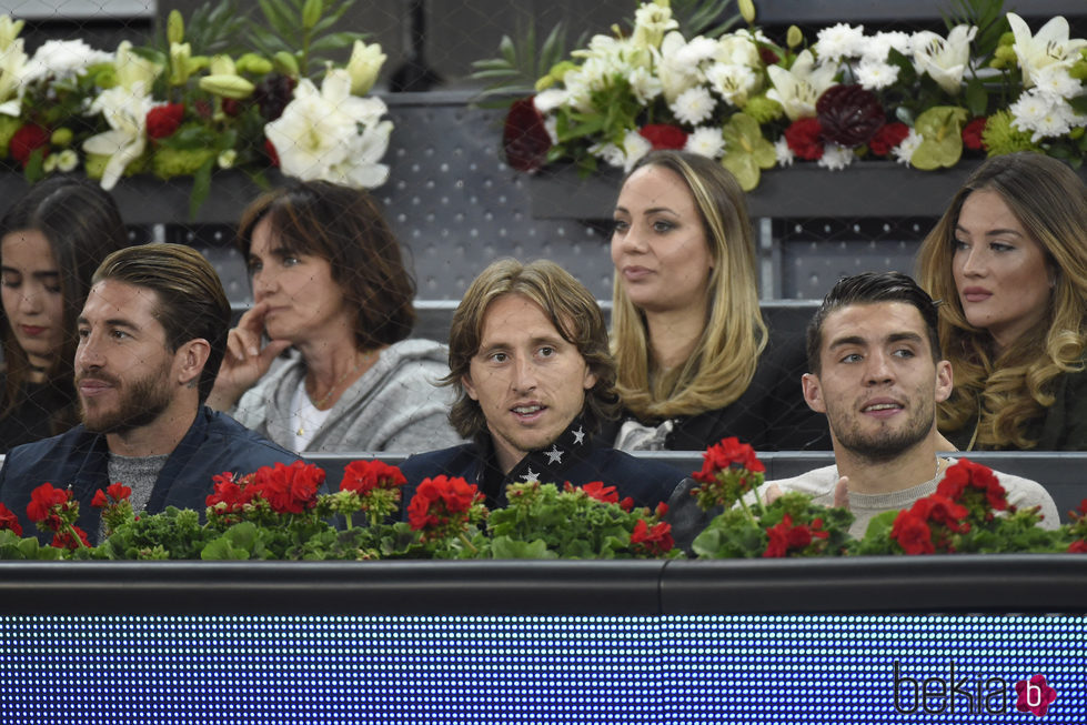 Sergio Ramos, Luka Modric y Kovacevi en el Open de Madrid 2017
