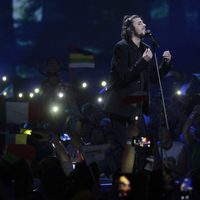 Salvador Sobral durante su actuación en el Festival de Eurovisión 2017