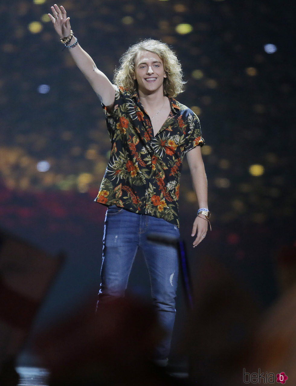 Manel Navarro al finalizar su actuación en la final del Festival de Eurovisión 2017