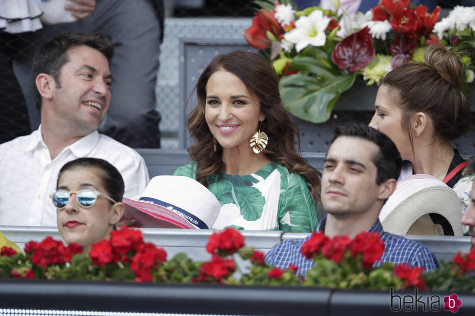 Paula Echevarría muy sonriente en el Open de Madrid 2017