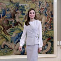 La Reina Letizia en su último acto oficial antes de la Comunión de la Infanta Sofía