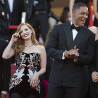 Jessica Chastain, Will Smith y Pedro Almodóvar en la gala inaugural del Festival de Cannes 2017