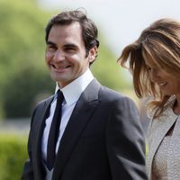 Roger Federer y su mujer Mirka Vavrinec en la boda de Pippa Middleton y James Matthews