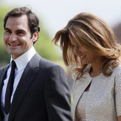 Roger Federer y su mujer Mirka Vavrinec en la boda de Pippa Middleton y James Matthews
