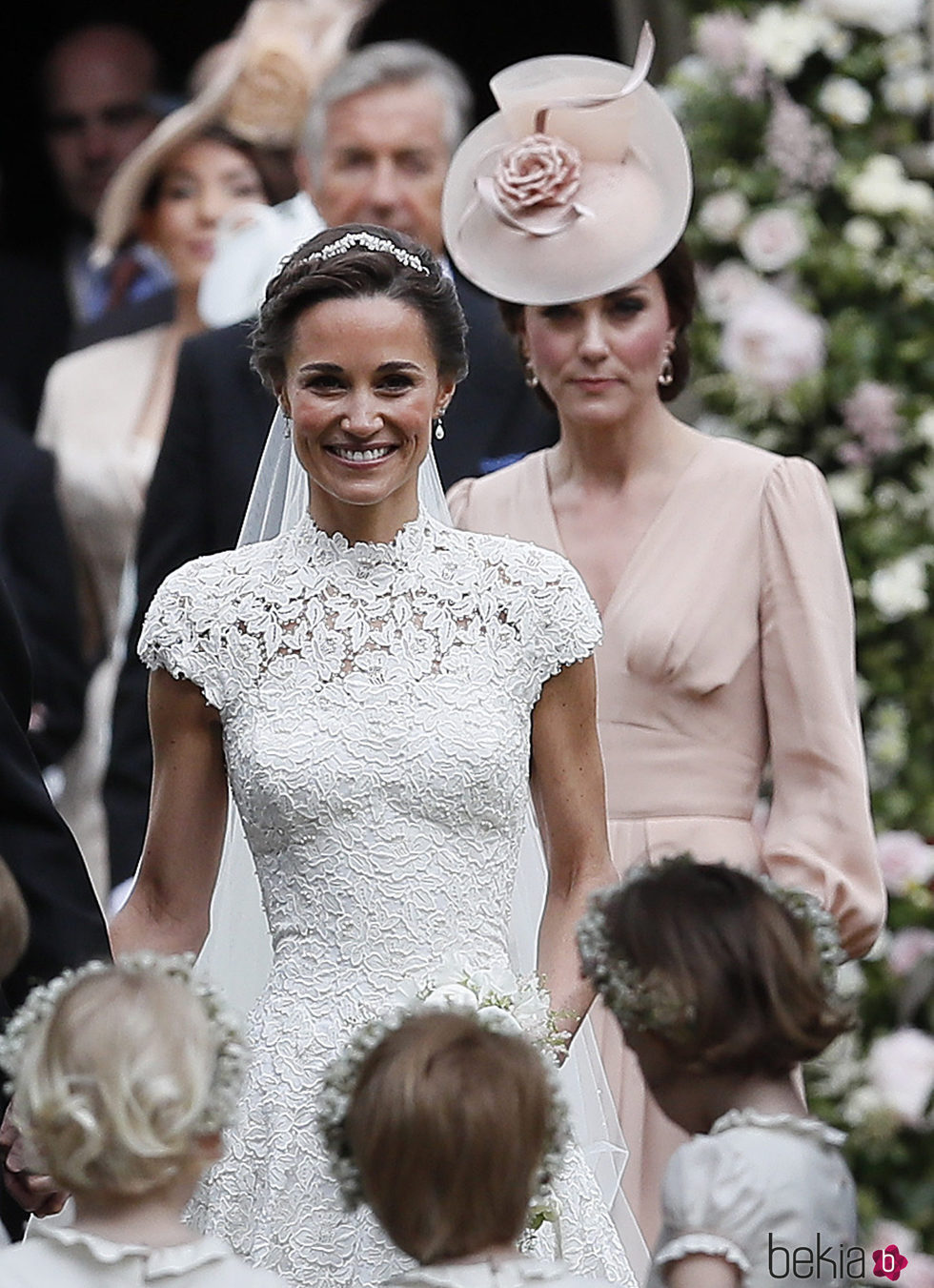 Kate Middleton con su hermana Pippa Middleton el día de su boda