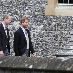 Los Príncipes Harry y Guillermo de Inglaterra en la boda de Pippa Middleton