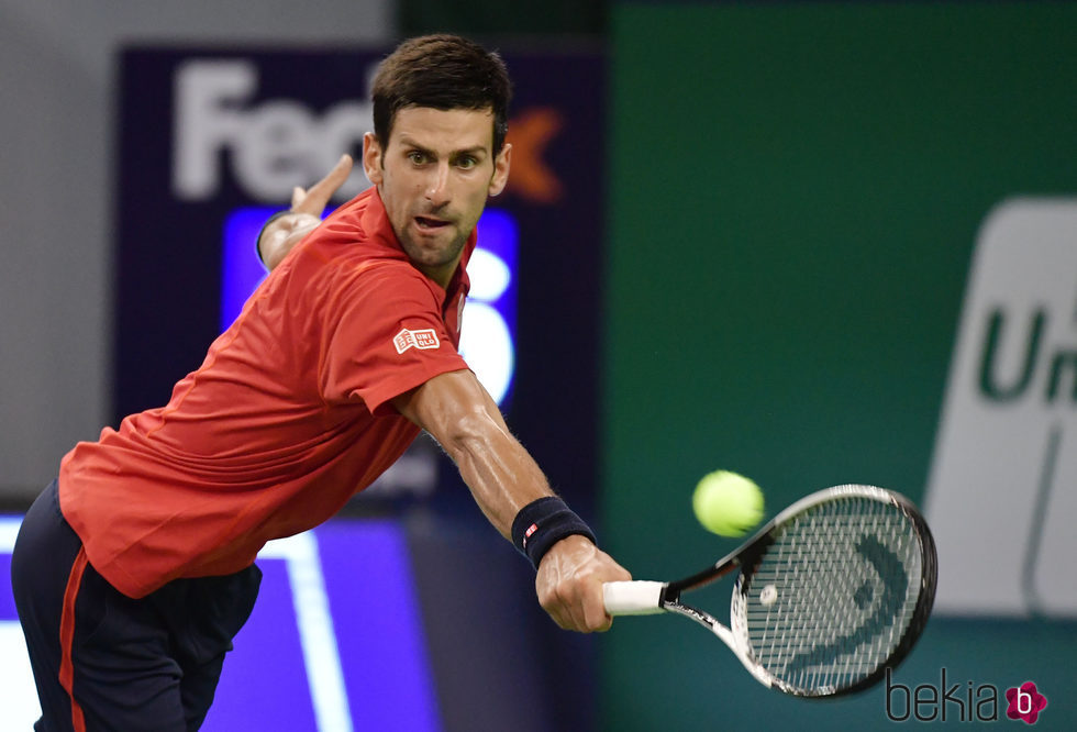 Novak Djokovic en un partido en el Master de Shanghai