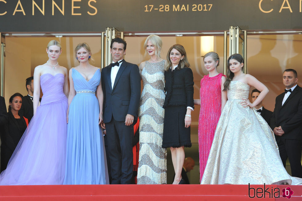 Todo el equipo de 'La seducción' en el Festival de cine de Cannes 2017