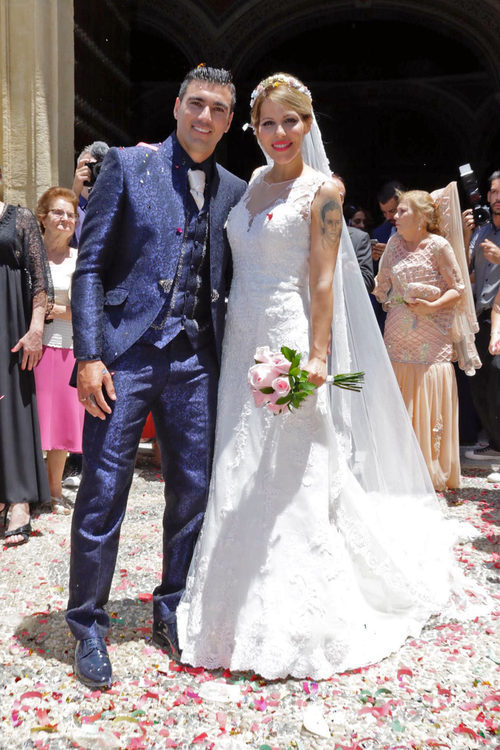 José Antonio Reyes y Noelia López el día de su boda
