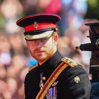 El Príncipe Harry en la tradicional Trooping The Colour