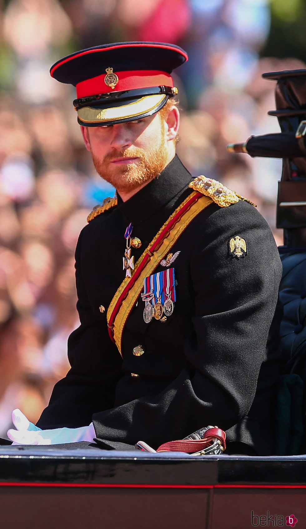 El Príncipe Harry en la tradicional Trooping The Colour