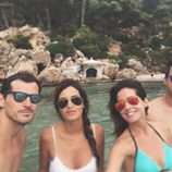 Iker Casillas, Sara Carbonero, Isabel Jiménez y Álex Cruz en Menorca