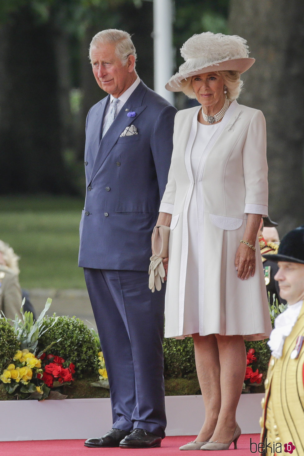 El Príncipe de Gales y la Duquesa de Cornualles en la ceremonia de bienvenida a los Reyes Felipe y Letizia por su Viaje de Estado a Reino Unido