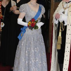 La Princesa Ana en la cena en honor a los Reyes Felipe y Letizia en Guildhall