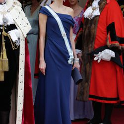 La Reina Letizia en la cena de gala en su honor en Guildhall