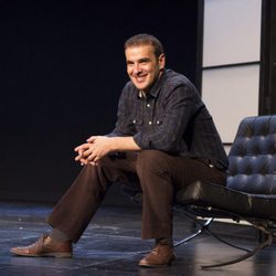 Luis Merlo en la presentación de la obra de teatro 'El Crédito'