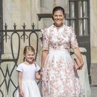 Victoria de Suecia con su hija Estela en la celebración de su 40 cumpleaños