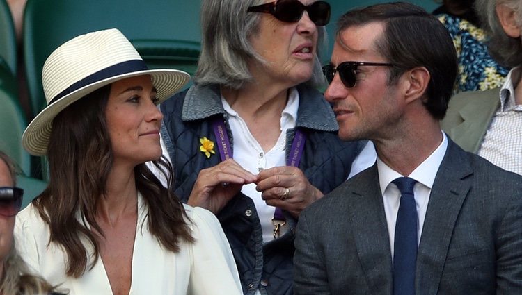 Pippa Middleton y James Matthews en la semifinal de Wimbledon