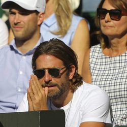 Bradley Cooper en la semifinal de Wimbledon 2017