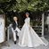 Miranda Kerr el día de su boda con la diseñadora de su vestido de novia
