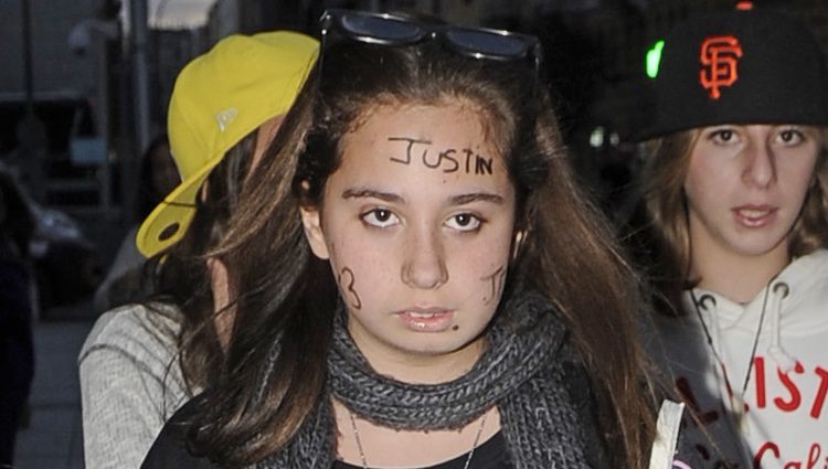 Andrea Janeiro acudiendo a un concierto de Justin Bieber