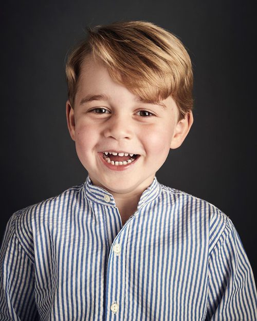 Retrato del Príncipe Jorge de Cambridge por su cuarto cumpleaños