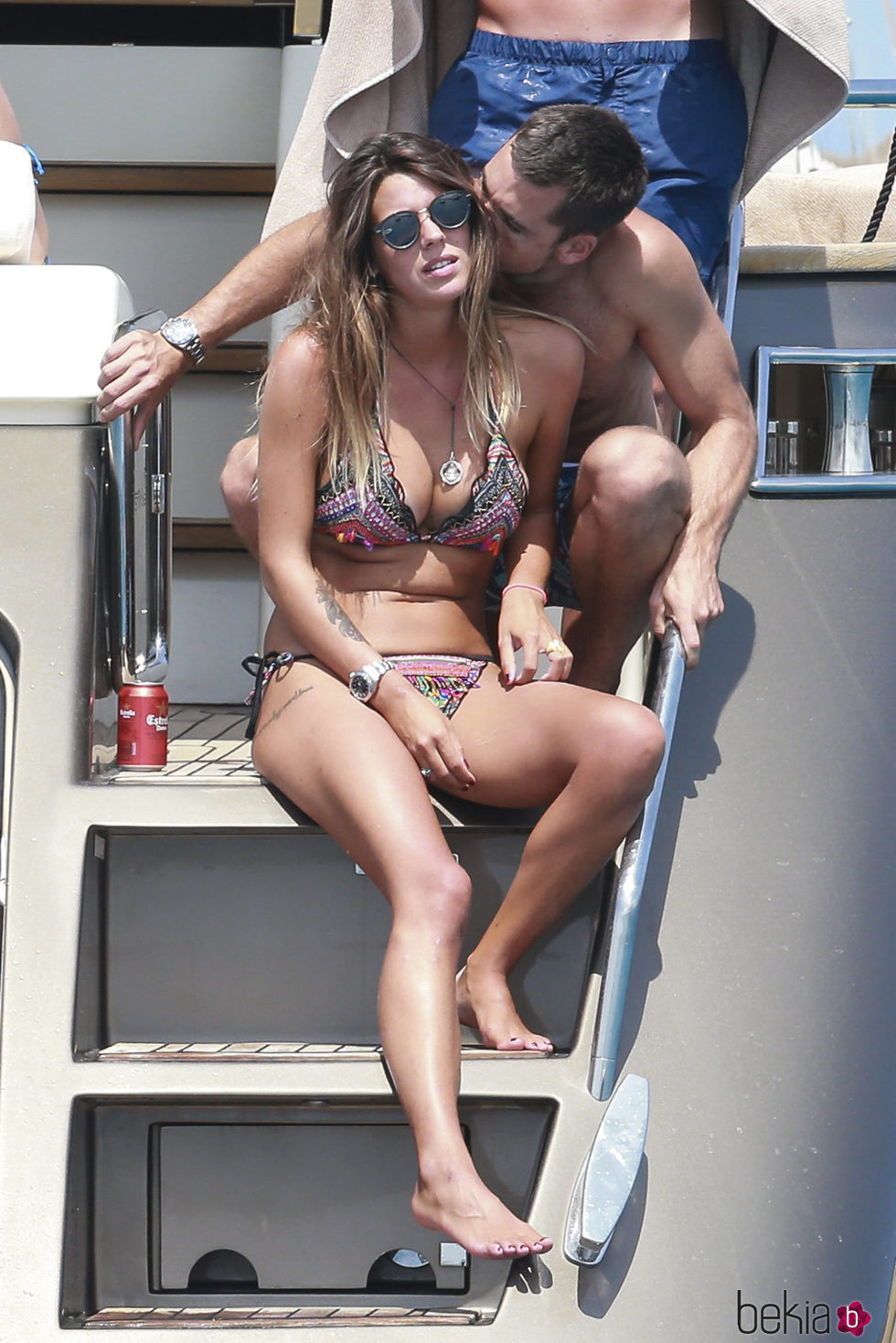 Laura Matamoros y su novio Benji Aparicio disfrutando de sus vacaciones en Ibiza