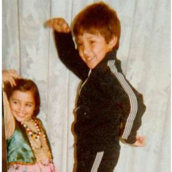 Paula Echevarría y su hermano Luis en la infancia