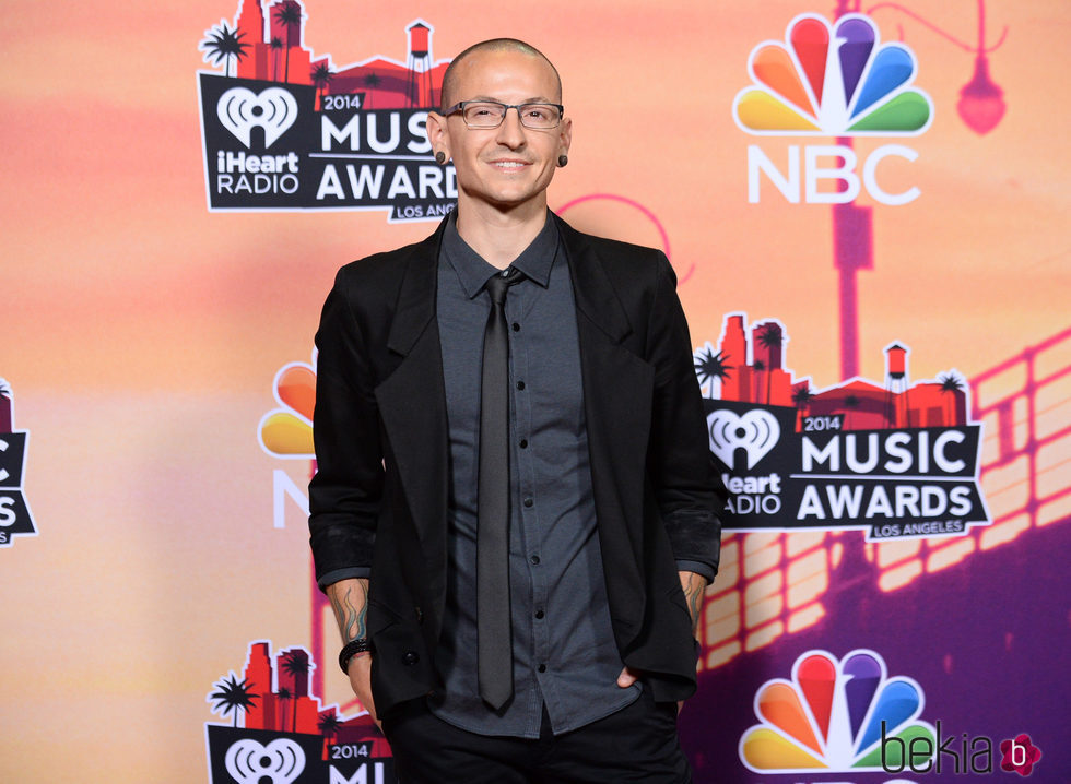 Chester Bennington durante unos premios en 2014