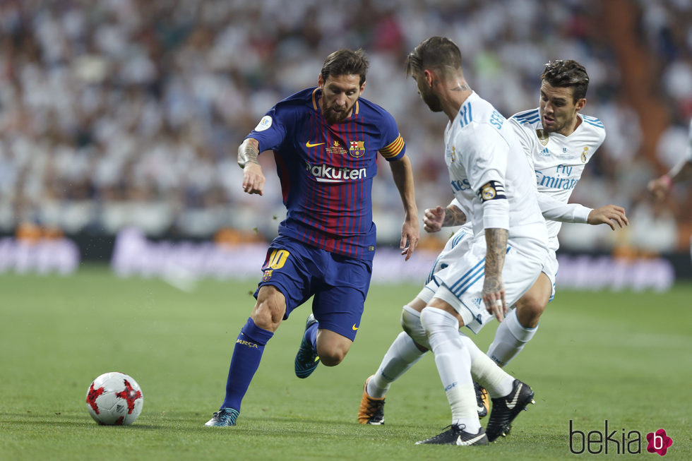 Leo Messi y Sergio Ramos en la Supercopa de España 2017
