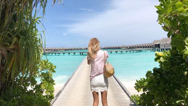 Alba Carrillo durante sus vacaciones con David Vallespín en Maldivas