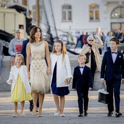 Mary de Dinamarca con sus hijos en el 18 cumpleaños de Nicolás de Dinamarca