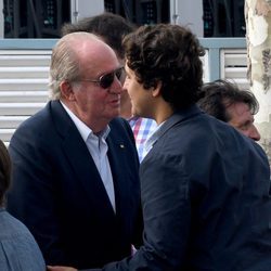 El Rey Juan Carlos saluda a su nieto Froilán en la Final Copa de Oro del Torneo Internacional de Polo de Sotogrande